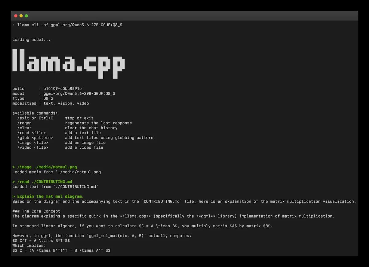 llama.cpp 截图
